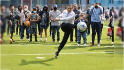 “Hoy entregamos a las y los vecinos del Centro de Coyoacán, un espacio de primera más: el deportivo ‘La Fragata’. Toda su infraestructura ha sido renovada, pedimos a los vecinos que nos ayuden a conservarla, ya que lo hicimos por y para ustedes: Giovani Gutiérrez Aguilar.