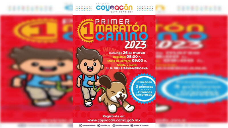 Invitan al Primer Maratón Canino 2023 en Coyoacán