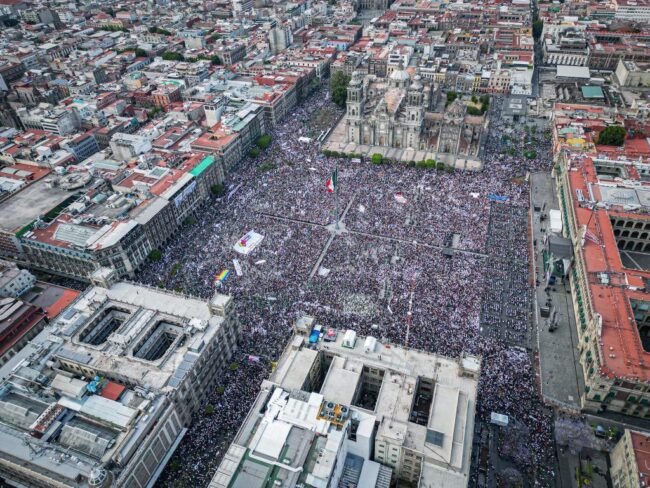 Reporta GCDMX 500 mil asistentes al mitin de AMLO en el Zócalo