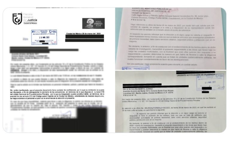 En el enfrentamiento con la Fiscalía General de Justicia de la CDMX, el alcalde de Benito Juárez, Santiago Taboada, reviró con documentos que evidencian que el Ministerio Público sí solicitó que tuviera ambulancias, patrullas, vehículos de protección civil y servicios urbanos de “Blindar BJ” para supervisarlas este lunes en la explanada de la Alcaldía.
