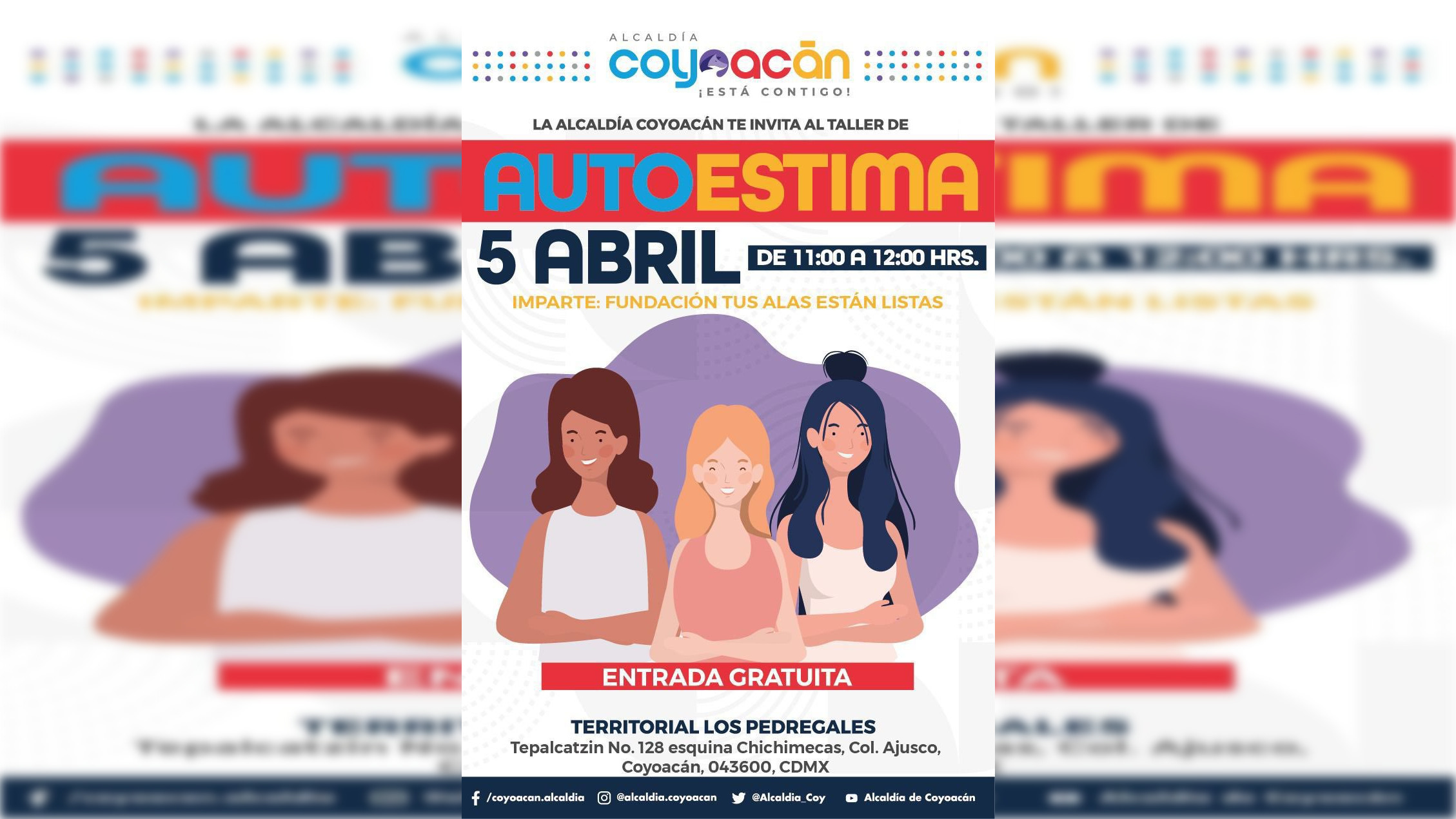 Invitan al taller “Autoestima” en Alcaldía Coyoacán
