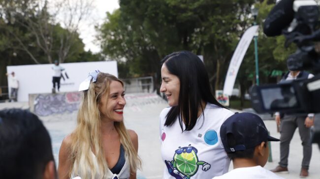 Invita Lía Limón a las y los jóvenes a participar en el Festival Urbano Ambeleivers en el Skatepark “Templo Mayor”