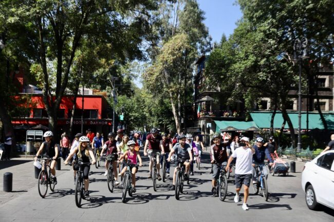 Inauguran con éxito Paseo Ciclista en Coyoacán