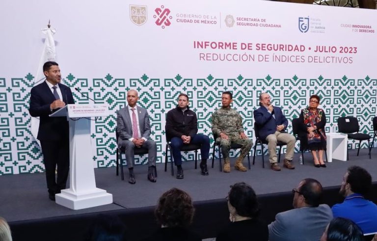Como desde hace varias semanas, el jefe de Gobierno, Martí Batres, volvió a manifestar lo que consideró avances en favor del ciudadano. Se trató del “Informe de Seguridad julio 2023, Reducción de Índices Delictivos”,