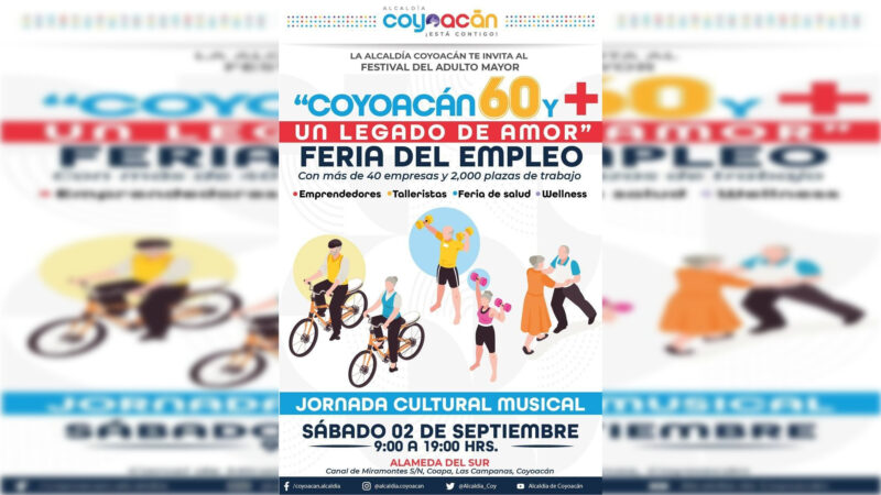 Invitan al Festival del Adulto Mayor en Alcaldía Coyoacán