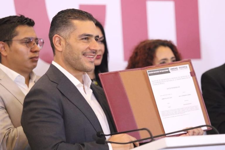 El exsecretario de Seguridad Ciudadana Omar García Harfuch anunció que se registró vía remota como aspirante a la candidatura de Morena para la Jefatura de Gobierno de la Ciudad de México para la elección del 2024. FOTO: Especial / Harfuch