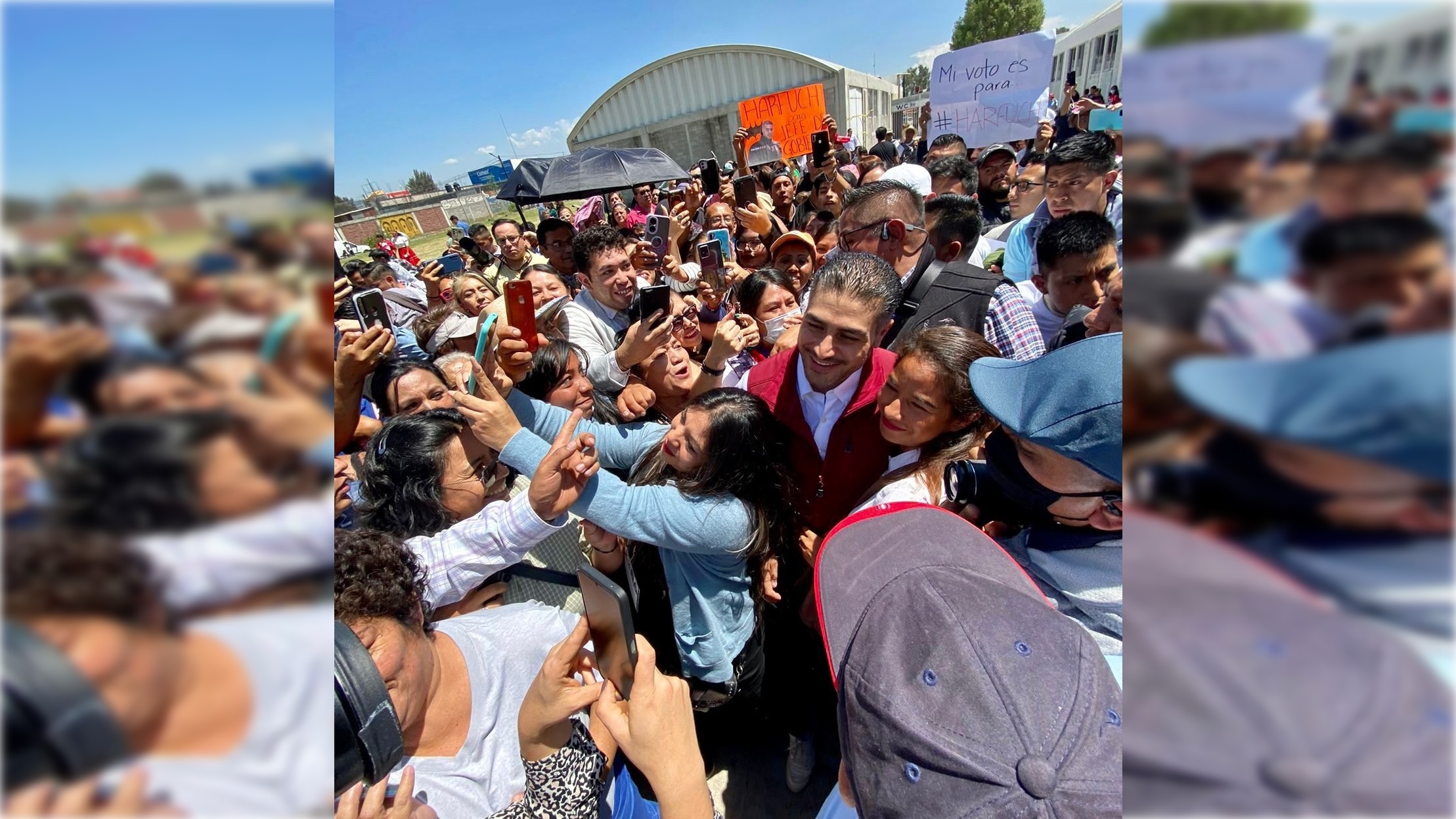 El ex Secretario de Seguridad Ciudadana de la Ciudad de México, Omar García Harfuch, dio el banderazo inicial a la contienda interna por la Coordinación de Defensa de la Transformación en la Ciudad de México, en el emblemático pueblo originario de San Pedro Tláhuac, en la alcaldía del mismo nombre, la mañana de este jueves. FOTO: Especial