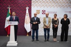 El jefe de Gobierno Martí Batres dijo que, en la Ciudad de México aún no está definida la ruta y los tiempos para definir al candidato de Morena al Gobierno capitalino y que la dirigencia de Morena CDMX deberá hacer el anuncio. FOTO: GCDMX