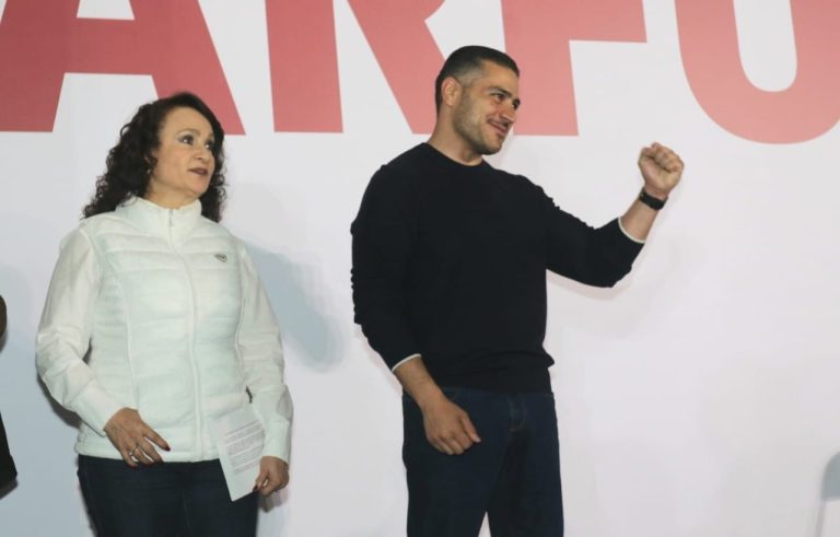 Dolores Padierna, quien en 2021 perdió la Alcaldía de la Cuauhtémoc y una de las líderes de la otrora poderosa corriente Izquierda Democrática Nacional, fue sumada este domingo a la campaña de Omar García Harfuch, aspirante a la candidatura de Morena a la Jefatura de Gobierno de la Ciudad de México. FOTO: Campaña Harfuch