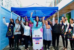 La alcaldesa de la Alcaldía Álvaro Obregón Lía Limón encabezó, la reapertura de la Estancia Infantil 29 “Liceo Pedagógico Yesai”, programa social que es el estelar de su administración que ya cumplió dos años, y además es la base social y política con la cual compite para lograr la candidatura del Frente Amplio por México a la Jefatura de Gobierno de la CDMX. FOTO: Alcaldía ÁO