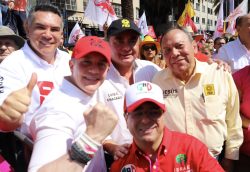 Por su parte, el aspirante priista Adrián Rubalcava consideró que en México se requiere hablar con la verdad y no engañar a la población por lo que ofreció trabajar por una CDMX “unida, sin divisiones o confrontación". FOTO: X / Rubalcava