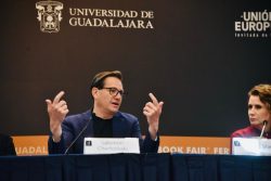 El precandidato de Movimiento Ciudadano a la Jefatura de Gobierno de la Ciudad de México, Salomón Chertorivski participó como panelista en la tercera mesa del “Foro Nexos” en el marco de la Feria Internacional del Libro en Guadalajara, denominada “¿Qué falló? México 1994-2023”. FOTO: Campaña Chertorivski