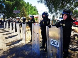 Con el objetivo de contener el crecimiento de la mancha urbana en Áreas Naturales Protegidas de la demarcación, se implementó un fuerte operativo en el ejido conocido como “Las Tablas”.  FOTOS: Especial