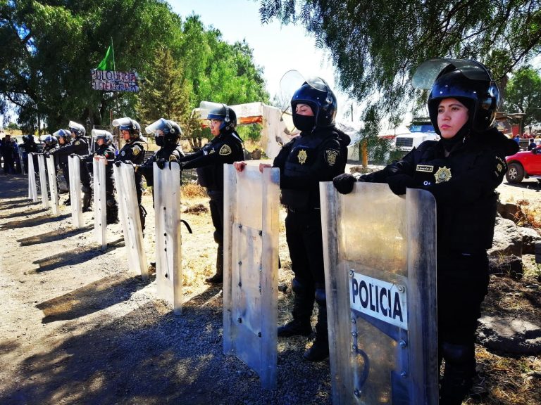 Con el objetivo de contener el crecimiento de la mancha urbana en Áreas Naturales Protegidas de la demarcación, se implementó un fuerte operativo en el ejido conocido como “Las Tablas”.  FOTOS: Especial