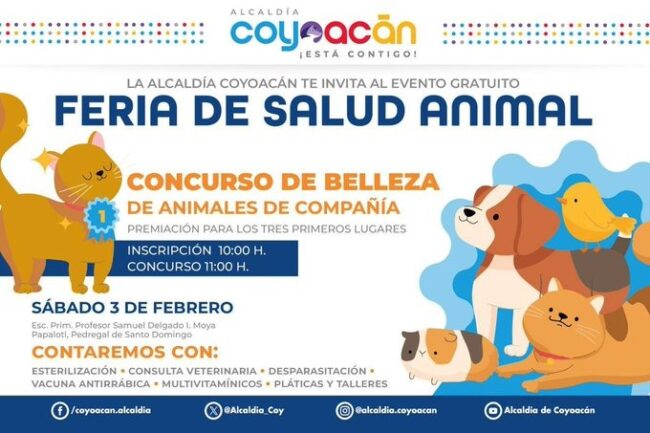Invita Coyoacán a la Feria de la Salud Animal