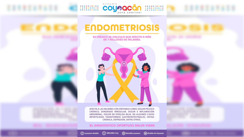 Promueve Coyoacán diagnóstico  oportuno de la  endometriosis