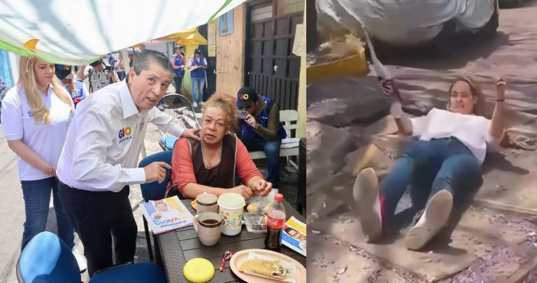 La desesperación de la candidata de Morena a la Alcaldía Coyoacán, la ex priísta Hannah de Lamadrid, ha llegado al grado de –literal– tirarse al piso. El jueves pasado posteó un video en sus redes sociales en el que está acostada en el andador de una unidad habitacional. ¿Para qué? Solamente para llamar la atención. FOTO: Especial