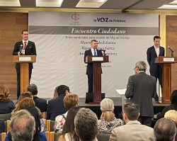 Mauricio Tabe, candidato a la alcaldía Miguel Hidalgo de la coalición Va X la Ciudad de México, refrendó sus aspiraciones de lograr la reelección a dicho cargo tras ganar de manera contundente en su presentación durante el Encuentro Ciudadano entre candidatos organizado por la agrupación vecinal La Voz de Polanco. FOTO: Especial
