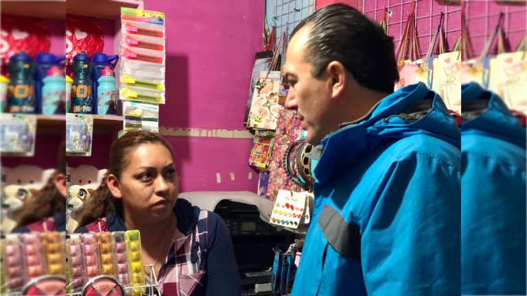 Carlos Orvañanos se unió hoy al reclamo social y enérgico de las y los vecinos de Cuajimalpa que son acosados por las brigadas de la Alcaldía y del gobierno central, para votar a favor de la 4T este 2 de junio. FOTO: Especial