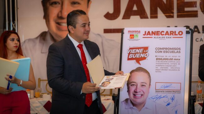 Entregará Janecarlo Lozano 150 mil pesos para mantenimiento de escuelas