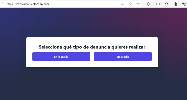 En una iniciativa ciudadana, se creó un sitio web para cuidar el voto de los chilangos, y que la gente en tiempo real presente denuncias sobre irregularidades durante el proceso electoral de este domingo. FOTO: Tomada de www.cuidatuvotocdmx.com