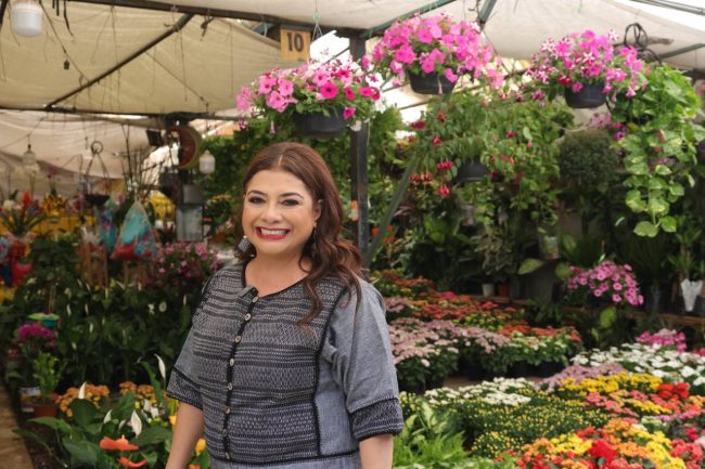 Invita Brugada a visitar el mercado de plantas y flores de  Cuemanco