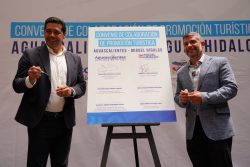 A través de un Convenio de Colaboración de Promoción Turística, la alcaldía Miguel Hidalgo y el municipio de Aguascalientes, estrecharon lazos para dar inicio a un intercambio turístico, cultural y comercial en beneficio de los habitantes de ambas entidades. FOTOS: Especial