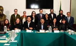 Las Comisiones Unidas de Administración y Procuración de Justicia y de Normatividad, Estudios y Prácticas Parlamentarias del Congreso local aprobaron el dictamen a la iniciativa para reformar diversas disposiciones de la Ley Orgánica del Poder Judicial de la Ciudad de México, propuesta por la jefa de gobierno Clara Marina Brugada Molina. FOTO: Especial