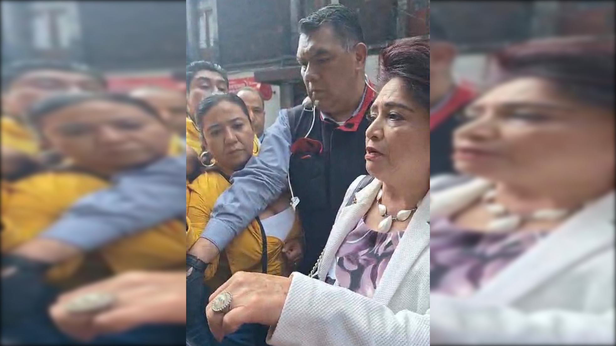 Contrario a lo estipulado en la normatividad para los servidores públicos, de que sólo los altos funcionarios que realizan labores de seguridad tienen autorización de utilizar guardaespaldas, la presidenta del Instituto Electoral de la Ciudad de México, Patricia Avendaño, acudió al Congreso capitalino con escoltas y uno de ellos agredió a Blanca Fernández, secretaria de Igualdad de Género y Agendas de Derechos Humanos. FOTO: Especial